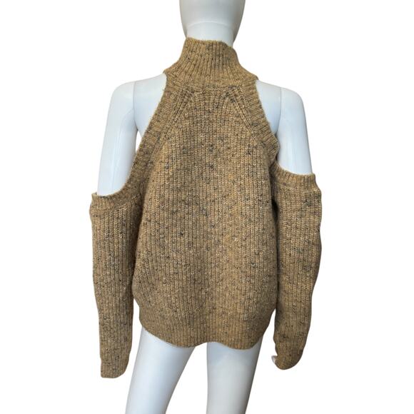 New ~ ASTR the LABEL ~ Women's Tan Cold Shoulder Sleeve Pullover Sweater Size XL - Picture 6 of 8